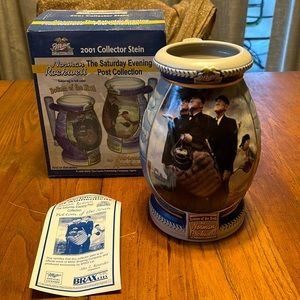 2001 Miller Brewing Company Bottom of the 6th by Norman Rockwell Collector Stein